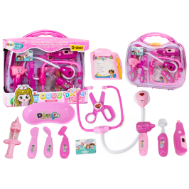 Little Doctor Medical Kit In Suitcase Lights Sounds Pink