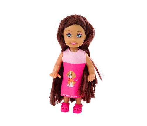 Mini lelle ar sunīšiem un gultiņu