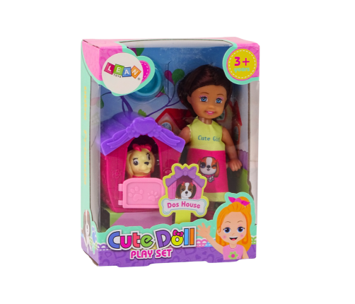 Mini lelle ar sunīti un būdu