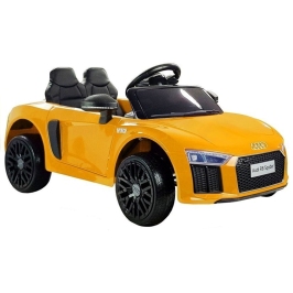 Elektriskā sporta automašīna bērniem Audi R8 Spyder Yellow