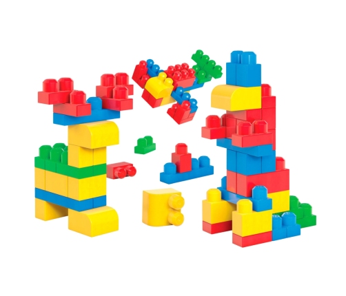 Educational Large Building Blocks in a Bucket Set Pink 160 pcs.