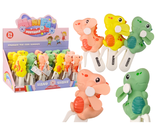 Hand Held Windmill Dinosaur Mini Pinwheel For Children 3 Colors