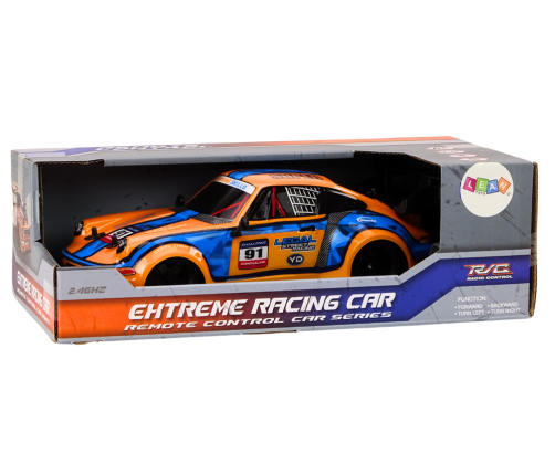 Radiovadāmā mašīna ar pulti Drift Rubber Wheels Orange