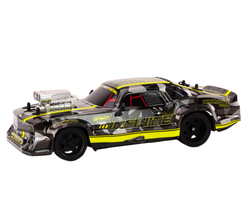 Radiovadāmā mašīna ar pulti Drift Rubber Wheels Black