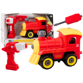 Radiovadāmā mašīna ar pulti Turning Locomotive Red