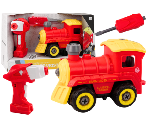 Radiovadāmā mašīna ar pulti Turning Locomotive Red