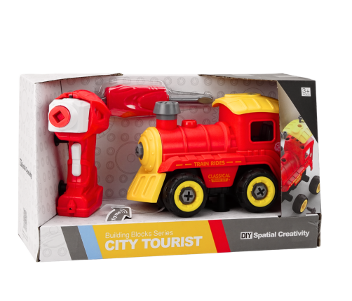 Radiovadāmā mašīna ar pulti Turning Locomotive Red