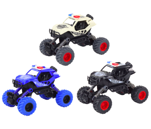 Police Car Friction Drive 3 Off-Road Colors