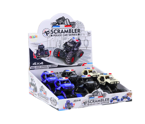 Police Car Friction Drive 3 Off-Road Colors