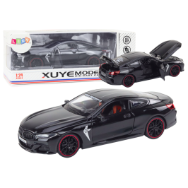 Sports Car Metal Friction Drive Openable Elements 1:24 Black