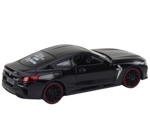 Sports Car Metal Friction Drive Openable Elements 1:24 Black