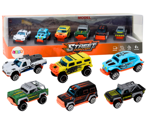 Set of Metal Off-Road Cars 1:64 6 pieces