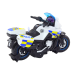 Police Turning Motorcycle DIY Lights Sounds White