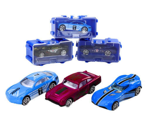 Набор машин в металлическом чемодане 16 шт.