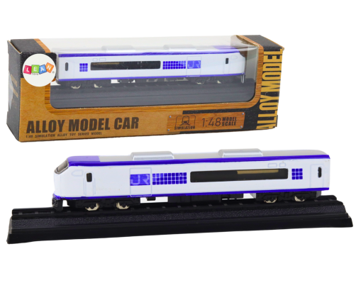 Modelleisenbahn-Wagen für Sammler, 1:48, Metall, Weiß und Blau