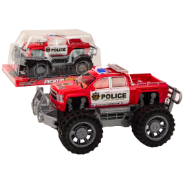Police Car Pickup Red Off-Road Police Car