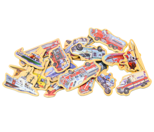 Set of Wooden Magnets Vehicles Ships Planes 20 pieces