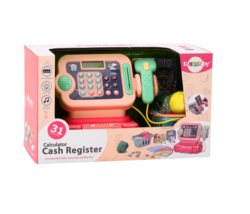 Cash Register Learning to Count Coins Shopping Cart Lights Sounds Pink