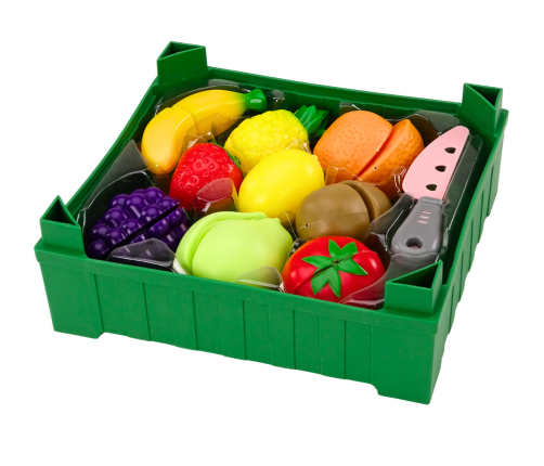 Fruit Cutting Set in a Box 9 Pieces Green Knife