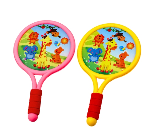 Children's Badminton Rackets Animals Yellow Pink