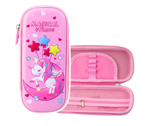 Unicorn Pencil Case 3D Foldable Purple 23x10x5 cm