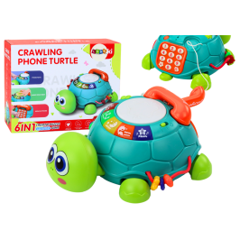 Interactive Educational Turtle Phone 6in1 Lights Sounds Green