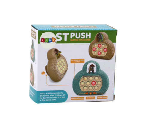 Pop It Dinosaur Arcade Game Console 4 Game Modes Green