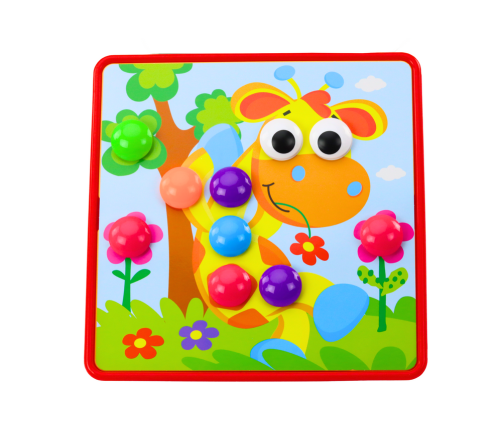 Picture Puzzle Colorful Buttons To Complete 12 Pictures