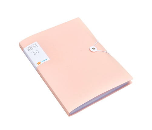 Plastic Folder with Elastic Band 30 Sheets Pink A4