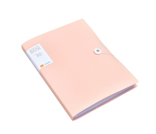Plastic Folder with Elastic Band 30 Sheets Pink A4
