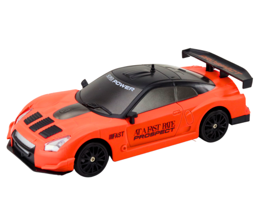 Remote Controlled R/C Sports Car 1:24 Orange Interchangeable Wheels