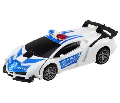 R/C Police Car 2in1 Car Robot Sounds Lights