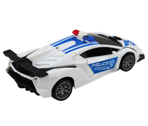 R/C Police Car 2in1 Car Robot Sounds Lights