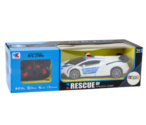 R/C Police Car 2in1 Car Robot Sounds Lights