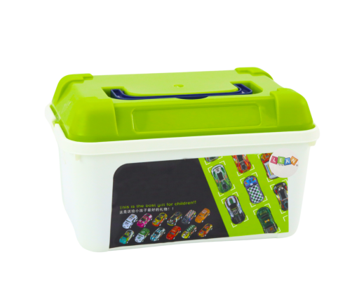 Набор из машинок в коробке с ручкой 50 шт.