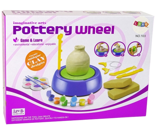 DIY Pottery Wheel Clay Art Paints Kit
