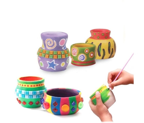 DIY Pottery Wheel Clay Art Paints Kit