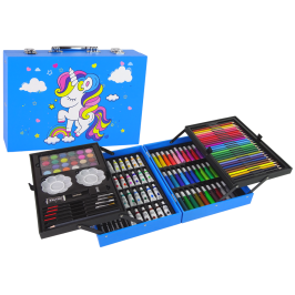 Large Art Set in a Suitcase 145 Pieces Unicorn