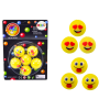 Emoji Yellow Rubber Balls Set 6 Pcs Emoji Yellow Rubber Balls Set 6 Pcs