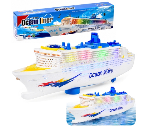 Passenger Cruise Ship Driving Lights Sounds