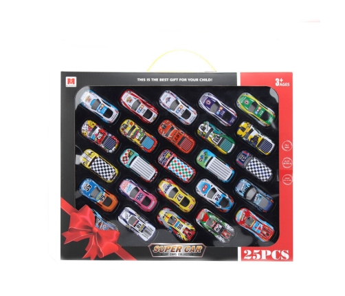 Set of Car Springs Cars With Drive Colorful 25 Pieces