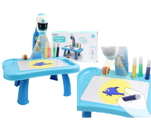 Mini Projector Robot Table 2in1 Accessories Blue