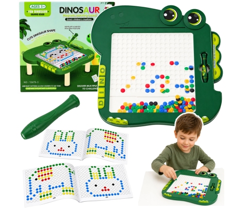 Dinosaur Educational Magnetic Board Table Pad Puzzle Green