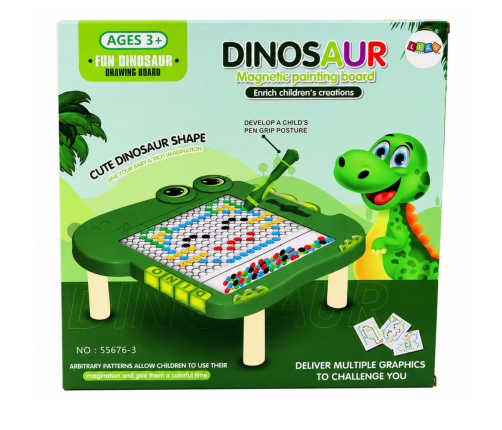Dinosaur Educational Magnetic Board Table Pad Puzzle Green