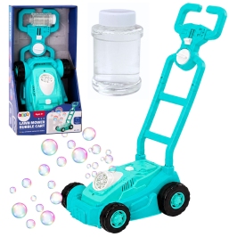 Bubble Machine Ride-on Lawn Mower with Handle Blue