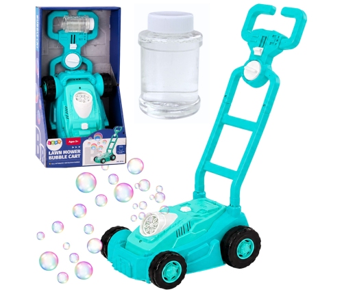 Bubble Machine Ride-on Lawn Mower with Handle Blue
