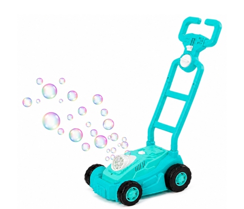 Bubble Machine Ride-on Lawn Mower with Handle Blue