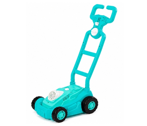 Bubble Machine Ride-on Lawn Mower with Handle Blue