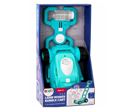 Bubble Machine Ride-on Lawn Mower with Handle Blue
