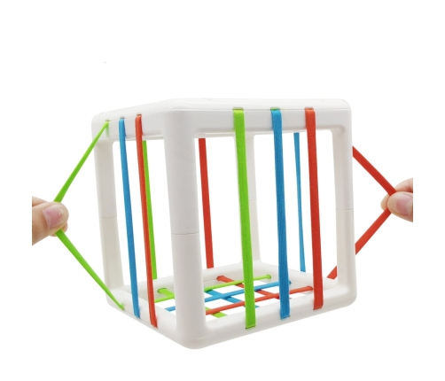 Elastic Sensory Cube Anti-Stress Sorter Rubber Blocks For Children
